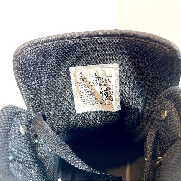 Nike Air Jordan 1 Mid Tropical Twist Teal Black Toe 554724-132 WHITE Size 9 - Picture 8 of 13